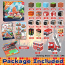GoodyKing Magnetic Blocks|100PCS Fire Truck Magnetic Building Cube Game,Constructions Toys for Boys & Girls Age 3-4,5-8 9 10,STEM Montessori Stacking Toy,Sensory Tiles Building Christmas for Toddlers by TinyTreasures Baby Boutique