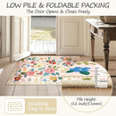 Floral 2x10 Area Rug Machine Washable Soft Print Boho Carpet Non Slip Doormat Low Pile Flower Area Rugs for Living Room Bedroom Nursery Kitchen Dining Room Indoor-Pink by TinyTreasures Baby Boutique