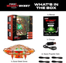 Force1 Scoot Skeet Mini Drone Electronic Shooting Game for Kids (Drone Only)- Hand Drones for Kids Compatible with Scoot Skeet LED Blaster, Electronic Target Game Indoor Flying Ball Drone Toy (Orange) by TinyTreasures Baby Boutique