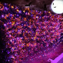 Joomer 12ft x 5ft 360LED Orange Purple Halloween Net Lights Outdoor Mesh lights, 8 Modes Timer Connectable Waterproof Bush Lights Mesh Netting Lights for Halloween Outdoor Decorations (Green Wire) by GreenHaven Gardens