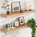 Floating Shelves for Wall, USA-Sourced Oak Wood 36 Inch Long Wall Shelves Set of 2, Natural Wooden Wall Mounted Picture Ledge Shelf, Nursery Book Storage Shelf Kids Bookshelf, Display Shelf by TinyTreasures Baby Boutique