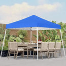 10x10 Pop Up Canopy, 300D Silver Coated Blue Fabric Outdoor Gazebo, Beach Tent Slant Legs with Storage Bag,Easy Up Sun Shade Shelter Tents with 8x8 Top Cover for Patio,Party by GreenHaven Gardens