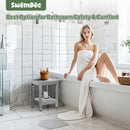 HDPE Shower Bench Seat Capacity 300LB, Waterproof Bathroom Stool with Side Carry Holes, Compact 16.8" L Design, Non-Slip Shower Seat for Elderly, Shaving Legs & Spa - Indoor/Outdoor Use (Gray) by TinyTreasures Baby Boutique