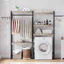 Double Row Over Washer and Dryer Storage Shelves, Laundry Room Organization and Storage, Heavy Duty Laundry Room Shelves, with Adjustable Height, 5-Tier by CozyNest Decor