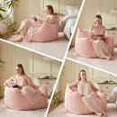 Giant Bean Bag Chairs for Adults Teens, Large Bean Bag Sofa Chairs with Filling Comfy Fuzzy BeanBag Chair with Armrests for Bedroom Living Room Reading by CozyNest Decor