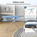 Yaheetech Foldable Ironing Board, Heavy Duty Iron Board with 9 Adjustable Heights, 4 Layer Cover and Safety Iron Rest, 52X14 Compact and Space Save Iron Board for Home Laundry Room Use, Blue by CozyNest Decor