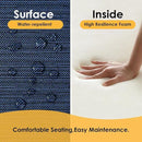 Outdoor Square Corner Seat Cushion, 19"x19"x3", Set of 4, Non Slip Seat Cushion Pads with Removable Cover for Patio Furniture, Garden Yard Lawn, Navy by GreenHaven Gardens