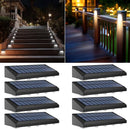 Solar Fence Lights Outdoor Waterproof IP65, 8 Pack Fence Lights Solar Powered 60 Lumens Auto On/Off Step Wall Lights Outside Decorations for Yard, Porch, Patio, Stairs, Pool, Deck, Garden-White Light by GreenHaven Gardens