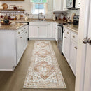 Lahome Boho Hallway Runners - 2x8 Runner Rug Non-Slip Washable Kitchen Runner Non-Shedding Lightweitht Floor Runners, Oriental Distressed Print Indoor Carpet Runner for Entrance Laundry Living Room by TinyTreasures Baby Boutique