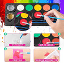 Maydear Face Painting Kit for Kids with 12 Colors Safe and Non-Toxic Large Water Based Face Body Paint, Professional Face Paint Kit - 10 Matte+2 Glitter by TinyTreasures Baby Boutique