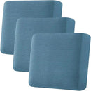 H.VERSAILTEX Super Stretch Individual Seat Cushion Covers - Sofa & Couch Cushion Slipcover Sets - Thick Jacquard Textured Twill Fabric (3 Piece XL Sofa Cushion Covers, Dusty Blue) by CozyNest Decor