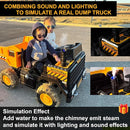 24V Ride On Dump Truck, 24inch-2 Seater Ride On Car for Kids w/Remote Control 4WD/2WD Up to 5 Mph, 24v Ride on Toys for Big Kids w/Electric Dump Bed Extra Shovel Traffic Cones (Yellow) by TinyTreasures Baby Boutique