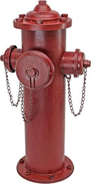 Design Toscano Fire Hydrant Statue Puppy Pee Post and Pet Storage Container, Large 23 Inch, Metal, Full Color by GreenHaven Gardens
