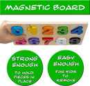 Magnetic Wooden Educational Number Puzzle - Learn Numbers & Color Recognition Toy – Toddler Preschool Game – Kids Montessori Education by TinyTreasures Baby Boutique