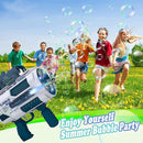 Automatic Gatling Bubble Gun,That Produces Thousands of Bubbles per Minute, Suitable for Children and Adults and Perfect for Indoor and Outdoor Birthday Parties for Girl Boy by TinyTreasures Baby Boutique