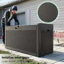 60 Gallon Resin Deck Box, Lockable Outdoor Storage Box for Patio Cushions Storage Furniture,Garden Tools, Pool Supplies, Weatherproof and UV Resistant（Black Rattan） by CozyNest Decor