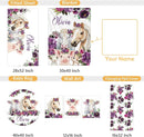 Custom Baby Crib Bedding Set, 5 Pcs Personalized Name Baby Crib Sets for Infant Toddler, Floral Horse Nursery Bedding Set for Baby Girls, Double Layer Baby Bedding Sets, Gifts for New Parents by TinyTreasures Baby Boutique