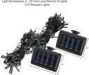 Pure Garden 2-Pack Solar Powered LED String Lights by GreenHaven Gardens
