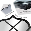 Window Mirror Pane, Black Metal Frame, Cathedral Arched Wall Mirrors Decorative Over Fireplace Mantel, Farmhouse Decorations for Dining Living Room Hallway Entryway by CozyNest Decor