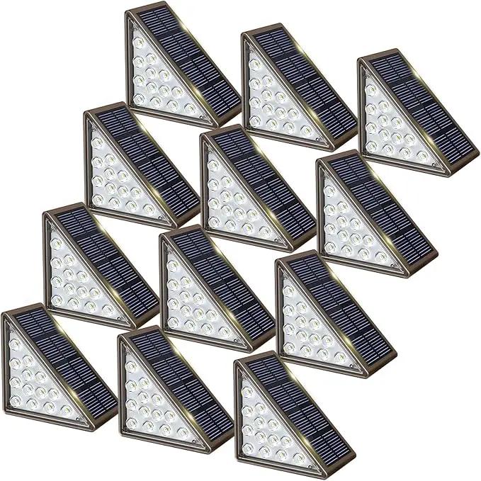 Solar Step Lights - 12 Pack, Waterproof IP67, Deck & Staircase Lights, Patio & Front Step (Cool Brown), photo 8 of 8