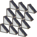 Solar Step Lights - 12 Pack, Waterproof IP67, Deck & Staircase Lights, Patio & Front Step (Cool Brown) by GreenHaven Gardens