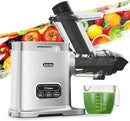 Aeitto Cold Press Juicer Machines, 3.6 Inch Wide Chute, Large Capacity, High Juice Yield, 2 Masticating Juicer Modes, Easy to Clean Slow Juicer for Vegetable and Fruit, Silver by CozyNest Decor