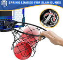 Basketball Hoop Indoor, Mini Basket Ball Hoop with 7 LED Lighting, Scoreboard, Over Door Basketball Hoop with 3 Modes, Volume Adjustable, Foldable, Basketball Toys Gifts for Kids Adults (Blue) by TinyTreasures Baby Boutique