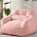 Bean Bag Chair for Adults with Pillow,Oversized Bean Bag Couch Chairs for Adults,Giant Lazy Couch Sofa Chairs with Filler,Large Reading Chair for Living Room Bedroom,Pink by CozyNest Decor