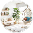 Fabuday White Round Mirror 30 Inch - Large Circle Mirror for Bathroom, Living Room, Hallway, Entryway, Matte Aluminum Frame Circular Mirrors for Wall Decor by CozyNest Decor