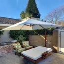 PURPLE LEAF 10ft Patio Umbrella Outdoor Square Umbrellas Large Cantilever Umbrella Windproof Offset Umbrellas Heavy Duty Sun Umbrella for Garden Deck Pool Patio, Cream by GreenHaven Gardens