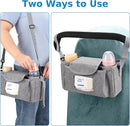 Accmor Universal Stroller Organizer with Insulated Cup Holder and Shoulder Strap, Stroller Bag Caddy Organizer Stroller Accessories for Uppababy, Baby Jogger, Nuna, Doona, Britax Strollers by TinyTreasures Baby Boutique