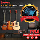 Pyle 41" Acoustic Guitar Standard Full Size 6 String Dreadnought, Matte Finish with Gig Bag, Steel Strings, Picks, Strap, Capo - PGA480NT.X9 by TinyTreasures Baby Boutique