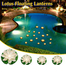 Liliful 24 Pcs Diwali Lotus Decoration Pool Floating Lights, Artificial Flowers Lotus with LED,Lily Pads Water Lantern for Indian Puja Home Decoration(3.94 Inch, 5.91 Inch,White) by GreenHaven Gardens