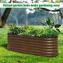 SnugNiture Galvanized Steel Raised Garden Bed, 6x2x2 ft, Outdoor Oval Deep Root Planter Box for Growing Vegetables, Flowers and Fruits by GreenHaven Gardens