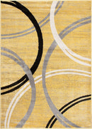Rugshop Modern Wavy Circles Design Area Rug 7'10" x 10'2" Yellow by TinyTreasures Baby Boutique