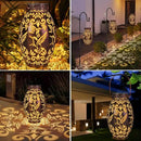 Hummingbird Lantern 2 Pack Solar Lanterns Outdoor Hanging Solar Lights, Upgraded Metal Garden Lanterns - Waterproof LED Decorative Light for Garden Patio Yard Gifts for Mom Grandma Women by GreenHaven Gardens