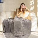 NEXHOME PRO Soft Throw Blankets for Couch, Reversible Warm Blankets Cozy Knit Blanket for Women, Fuzzy Plush Lightweight Throws for Sofa, Bed, Picnic, Coffee Brown, 50 x 60 inches by TinyTreasures Baby Boutique