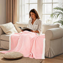 NEXHOME PRO Soft Blankets Pink, Cozy Throw Blanket for Couch, Warm Reversible Knit Blanket for Women, Fuzzy Lightweight Throws for Sofa, Bed, Picnic, Heather Hot Pink, 50 x 60 inches by TinyTreasures Baby Boutique