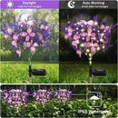 Solar Garden Lights Outdoor, 4 Pack Purple Lavender Solar Butterfly Lights Gardening Gifts for Women, Solar Artificial Flower with Butterfly Purple Garden Decor for Lawn Patio-Warm White by GreenHaven Gardens