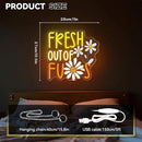 FRESH OUT OF FUS Neon Sign, Funny Novelty Neon Signs for Wall Decor, Dimmable Acrylic Neon Lights for Living Room Bedroom Party Decorations, Perfect Gifts by CozyNest Decor