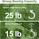 4pcs Ceiling Hooks for Hanging Plants, Lights - Metal Small Heavy Duty Indoor/Outdoor Wall Plant Hanger Swag Hooks by GreenHaven Gardens