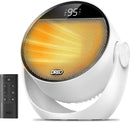 Dreo Space Heater 1500W, 60° Adjustable Tilt, 10.5ft/s Portable Electric Heaters for Indoor Use with Thermostat, 8 Safety Protections, 3 Modes, Remote, Quiet Desk Heater for Bedroom, Office, White by CozyNest Decor