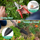 Garden Tool Set,5 Pieces Stainless Steel Heavy Duty Gardening Tool Set with Extendable Long Handle, Include Trowel, Cultivator, Hand Weeder, Pruning Shears, Gardening Gift for Women Kids Men by GreenHaven Gardens