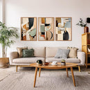 Aurlan Neutral Japandi Wabi Sabi Hand Painted Wall Art(16"x24"), 3PCS Abstract Modern Minimalist 3D Textured Canvas Artwork, Large Contemporary Terracotta Brush Strokes Decor Prints for Office Bedroom by CozyNest Decor