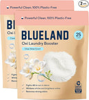 BLUELAND Oxi Laundry Booster Powder Refill 2-Pack, Clear Skies Scent, 50 Loads, 35.2 oz, Plastic-Free, Eco Friendly, Oxy Cleaner, Stain Remover by TinyTreasures Baby Boutique