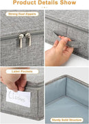 punemi Low Profile Under Bed Storage, 4 Inch Height Underbed Storage Containers With Sturdy Sidewalls & Bottom, Shallow Under Bed Organizer Clothes Storage Bins, Slim Under Couch Sofa Dresser Storage by CozyNest Decor