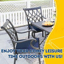 AAAAAcessories Outdoor Seat Cushions for Chairs, Waterproof, Fade-Resistant Patio Furniture Replacement Cushions, 18.5" x 16" x 3", Set of 4, Navy Blue by GreenHaven Gardens