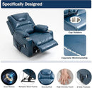 Dual Motor Power Lift Recliner Chair for Adults Elderly, Lay Flat Faux Leather Recliners with Massage Heating, Infinite Position, 2 Cup Holders, 2 Side Pockets, Up to 400LBS by CozyNest Decor