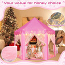 Monobeach Princess Tent Girls Large Playhouse Kids Castle Play Tent with Star Lights Toy for Children Indoor and Outdoor Games, 55'' x 53'' (DxH) (Pink Princess Tent with Play Mat) by TinyTreasures Baby Boutique