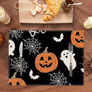 XCHI Boo Spooky Ghost Pumpkin Halloween Placemats Set of 4 Table Mats Table Decorations 12x18 Inch by CozyNest Decor
